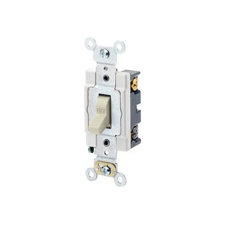 Leviton Toggle Switch, 20 Amp, 120/277 Volt, Ivory 1224-SI
