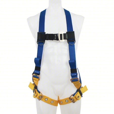 Werner H3120 Standard Harness, 3XL, 425 lb, Mating Chest/ Tongue Leg Straps, Back D-Ring H312006