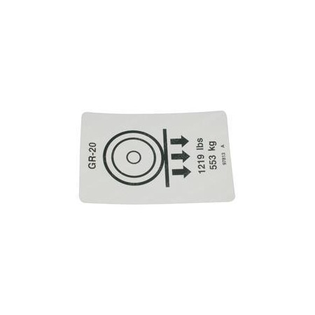 Genie REPLACEMENT DECAL, WHEEL LOAD GR20 97813
