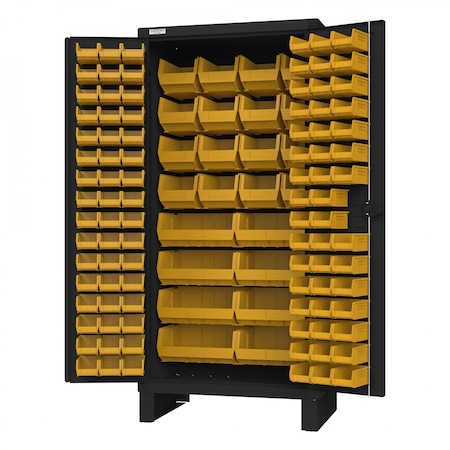 Durham Mfg Cabinet, 120 Yellow Bins 3702-120-08T