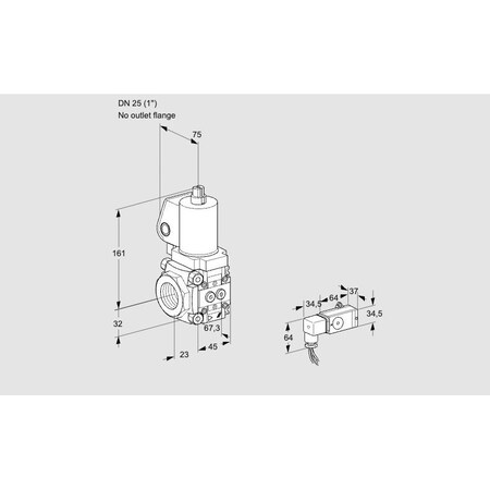 Honeywell Kromschroder Solenoid Valve for Gas, Class A, 500 mbar, IP65, EN 161 KS88019582