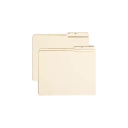 Smead Reinforced Gd Ht File Folders, 2/5-Cut Tab, Right, Lttr, Manila, 100PK 10388
