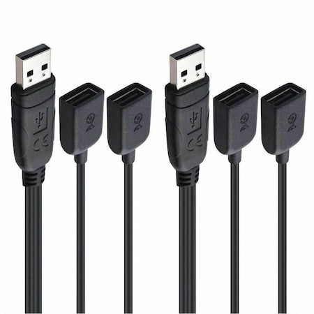 Cable Matters 2-PACK USB 2.0 Y SPLITTER - USB MALE TO DUAL USB FEMALE, 2PK 202074X2
