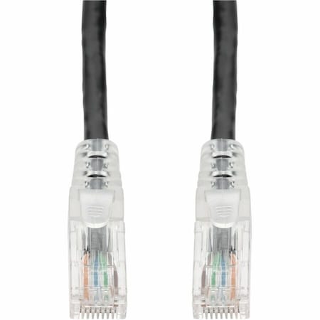 Add-On 4FT BLACK CAT 6 PVC ETHERNET CABLE SNAGLESS EASY CLEAR BOOT TAA RJ-45 M/M ADD-4FCAT6-BK-TAA