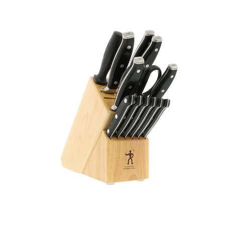 Henckels Forged Premio Knife Set with Block, , 14 Piece, Black, Stainless Steel 1014015
