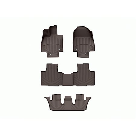 Weathertech Cocoa, Front and Rear and Rear FloorLiner HP 471827-1-2-3IM