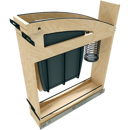 Revashelf Base Organizer Knife/Utensil 21-21/32inD x 5-15/16in W x 25-7/8inH Soft-close Wood/Black Craftsman 448KBCC-BCSC-5MB