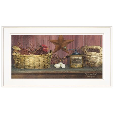 Homeroots Rise and Shine 1 White Framed Print Wall Art 404471