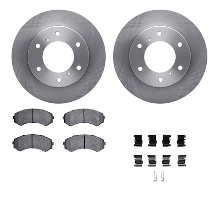 Dynamic Friction Co DFC Brake Rotor with 5000 Brake Pads and Hardware Kit 6512-72290