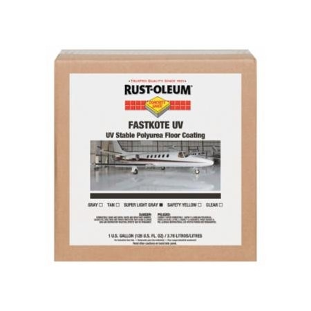 Rust-Oleum FastKote UV Stable Polyurea Floor Coatings, Light Gray, 1 gal, Solvent 647-278494