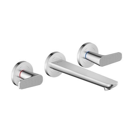 Axor Citterio C Wall-Mounted Widespread Faucet- Cubic Cut, 1.2 GPM in Chrome 49071001