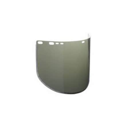 Jackson Safety D Shape Bound Face Shield Window, Dark Green Acetate, 9 in H x 15-1/2 in W x 0.04 in Thick Visor 29090