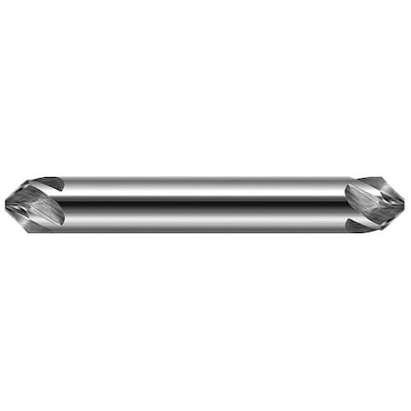 Harvey Tool Chamfer Cutter-Flat End-Helical Flutes, 676924, Uncoated, 45 Deg Angle Per Side, 3/8" Shank Diameter 676924