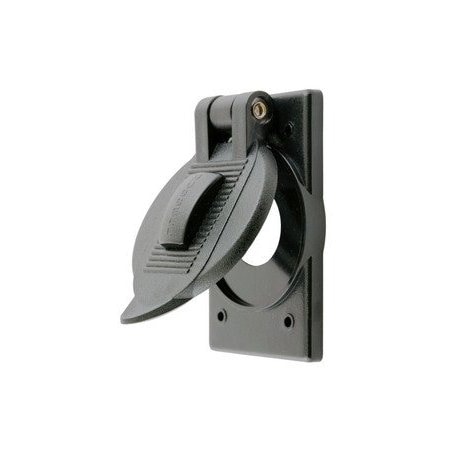 Hubbell Gray, Thermoplastic, Weatherproof Cover for Flanged Inlet HBL7780