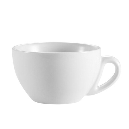 Cac Foodservice CAC China Clinton Narrow Rim 3-3/4-Inch 7.5-Ounce Super White Porcelain Short Cup, Box of 36, 36PK NCN-1