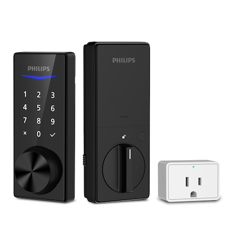 Philips Bluetooth Touchscreen Smart Deadbolt with Wi-Fi Bridge DDL240X-15HBG-MB