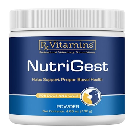 Rx Vitamins Nutrigest Bulk Powder, Helps Support Proper Bowel Health, For Dogs & Cats, 4.65 oz (132gm) 8405