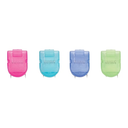 Advantus Wall Clips For Fabric Panels, Cool Colors, 40 Sheet Capacity, 50PK 75336