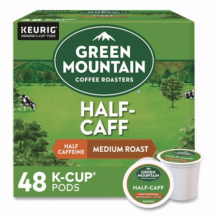 Green Mountain Coffee Half-Caff Coffee K-Cups, 0.33 oz, 48PK 5000355611