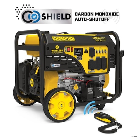 Champion Power Equipment Portable Generator, Gasoline, 9,500 W Rated, 12,000 W Surge, 120/240V AC, 100/35.6/50/79.2 A 200929