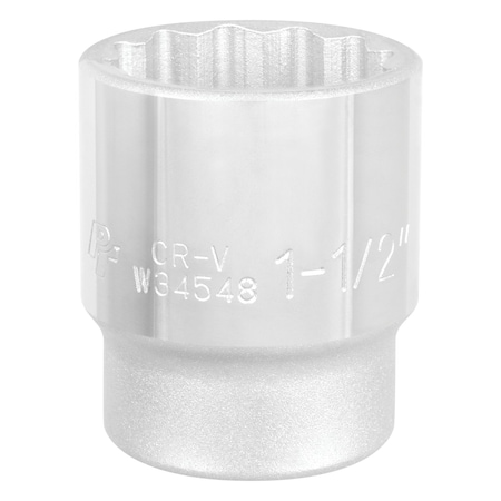 Performance Tool 3/4 in. Dr. 1-1/2 in. 12pt Socket, 12 Point, CrV, Corrosion Resistant W34548