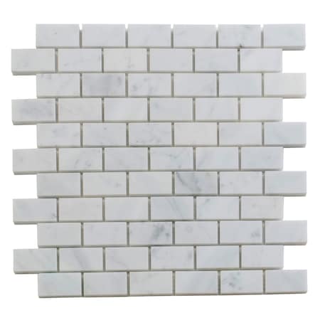 Apollo Tile 12x12 Bianco Carrara Marble Honed Floor and Wall Mosaic Tile 4.92 sqft/case, 5PK APLKB88R03HA
