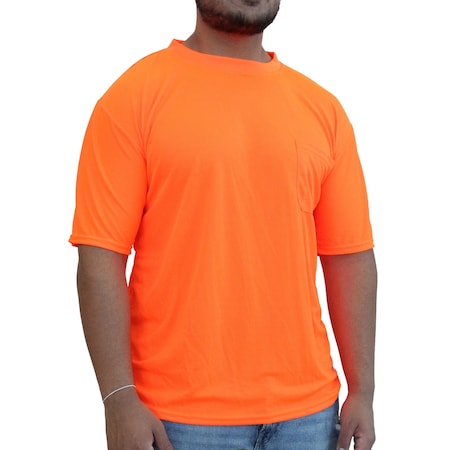 Glow Shield HiVis Wicking Polyester, One Upper Chest Pocket, Orange 4XL HW100FO 4XL