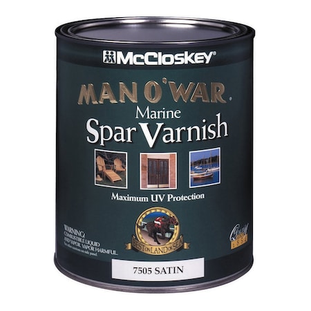 Man Owar 1 Qt McCloskey Clear Man Owar Marine Spar Varnish, Satin 7505
