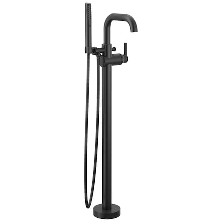 Delta Trinsic Floor Mount Tub Filler In Matte Black T4754-BLFL