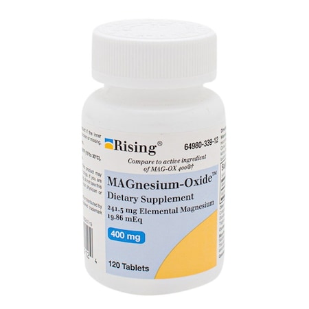 Rising Pharma Holdings Magnesium Oxide, 400mg, 120PK 64980033912