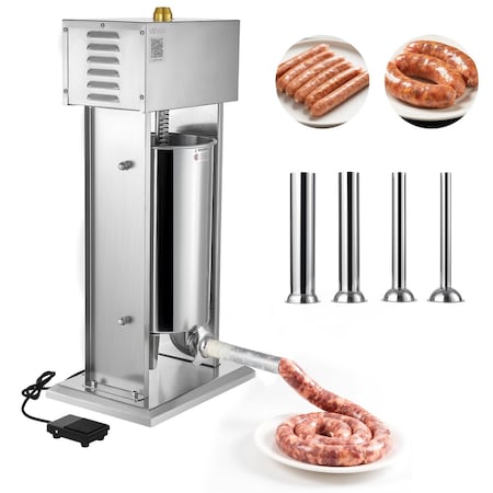 Vevor Electric Sausage Stuffer 33 LBS / 15 L with 4 Tubes for Commercial & Home EVS-15L