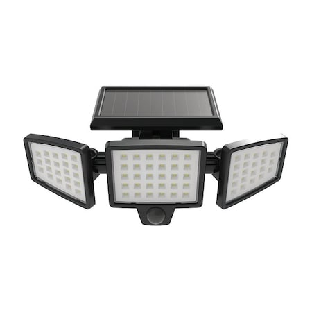 Bell Link 3-Head Flood Light with Solar Panel, 3.7 V, 8 W, LED Lamp, Daylight, 1000 Lumens, 6500 K Color Temp CL-SML3