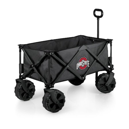 Picnic Time Family Of Brands NCAA Ohio State Buckeyes Adventure Wagon Elite All-Terrain Folding Beach Wagon 741-85-679-444-0