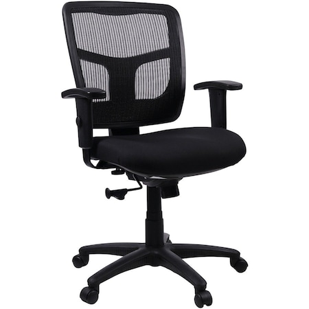 Lorell Managerial Mesh Mid-Back Chair - Black 86209