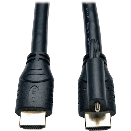 Tripp Lite HDMI Cable, Ethernet, Lock, 24AWG, M/M, 15ft P569-015-LOCK