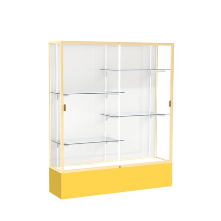 Ghent Spirit Floor Display Case 60x72x16, White, Champange 375WB-GD-GR