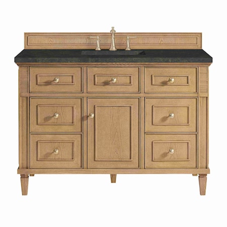 James Martin Vanities Lorelai 48" Single Vanity, Light Natural Oak, w/ 3 CM Phantome Eclos Top 424-V48-LNO-3PHT