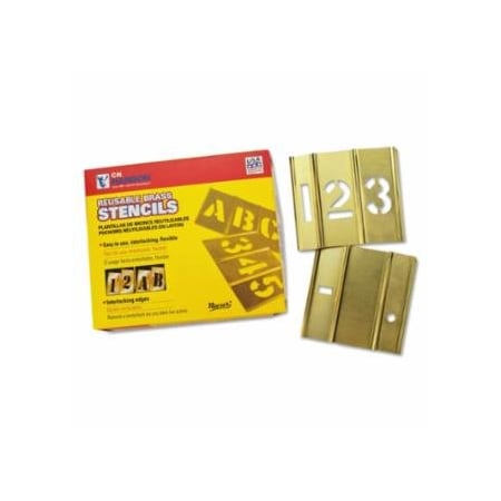 C.H. Hanson 15 Piece Single Number Sets, Brass, 4 in 337-10014