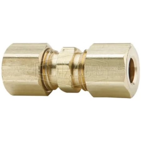 Dixon The Right Connection Compression Union, 7/16 in x 5/8-24 Nominal, Tube x Straight End Style, Brass,  62C-07