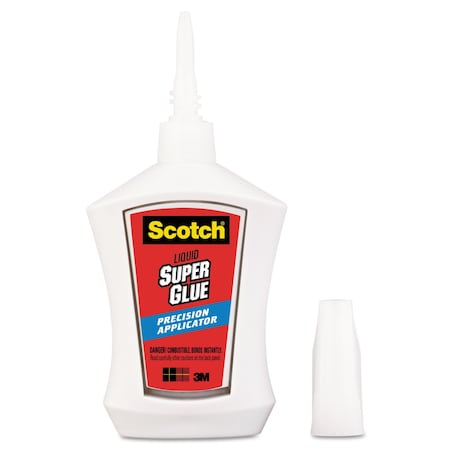 Scotch Super Glue with Precision Applicator, 0.14 oz, Dries Clear AD124