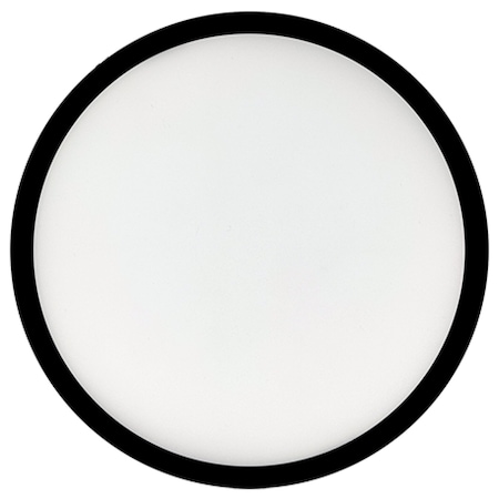 Bulbrite 9" Round 17-W 3000K LED Flush Mount Light, 1400 Lumens, Black Finish 773609