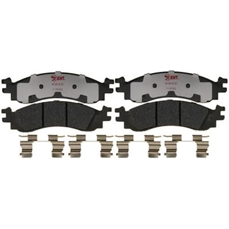 R/M Brakes RM Brakes EHT1158H Ceramic Brake Pad Set With Hardware R53-EHT1158H