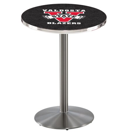 Holland Bar Stool Co 36" Stainless Steel Valdosta State Pub Table, 36" dia. Top L214S3636ValdSt