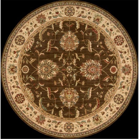 Nourison 67514 Living Treasures Area Rug Collection Brown 7 ft 10 in. x 7 ft 10 in. Round 99446675149