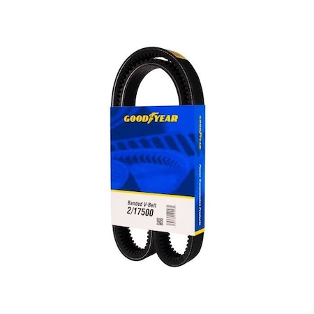 Goodyear Banded Cogged V-Belt, Goodyear 17 Banded, 2/17500, 13A, EPDM, 50 in, 17/32 in Top Width 2/17500