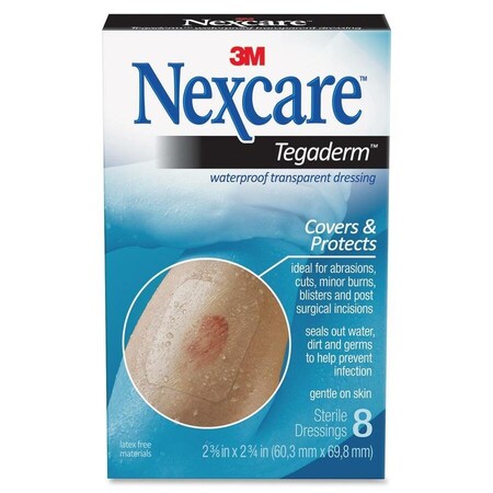 Nexcare Waterproof Dressing, 2.375 x 2.75", PK12 H1624