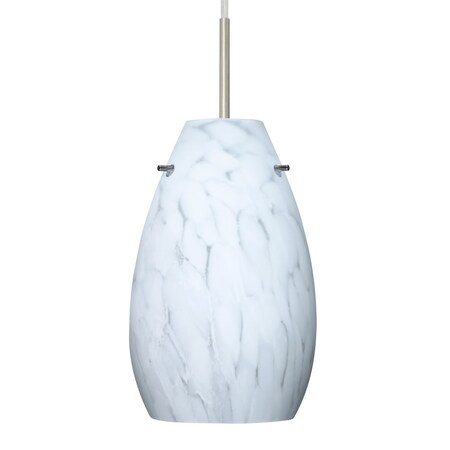 Besa Lighting Pera 9 Cord Pendant, Carrera, Satin Nickel Finish, 1x9W LED 1JT-412619-LED-SN
