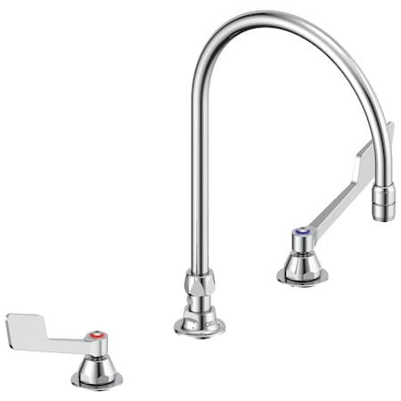 Delta Commercial 23C6 Widespread Gooseneck In Chrome 23C645-R7