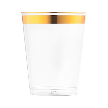 Smarty Had A Party Clear with Metallic Gold Tumblers (8 oz.), 400PK 6958G-CASE