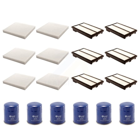 Pur 6X Air + 6X Cabin + 6X Engine Oil Filter 18 Total Kit For 2013-2015